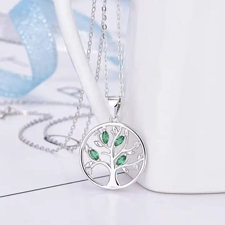Dije O Pendiente Plata S925 Fementi Árbol de la Vida/Familia