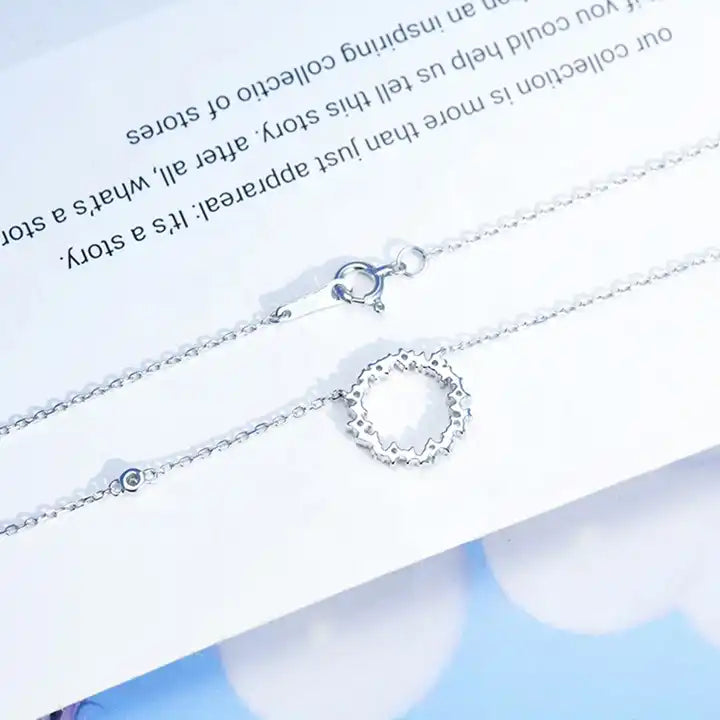 Collar Plata S925 Fementi Circulo con Circones