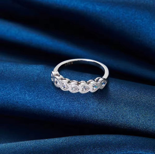Anillo Plata S925 Fementi Corazones con Circones