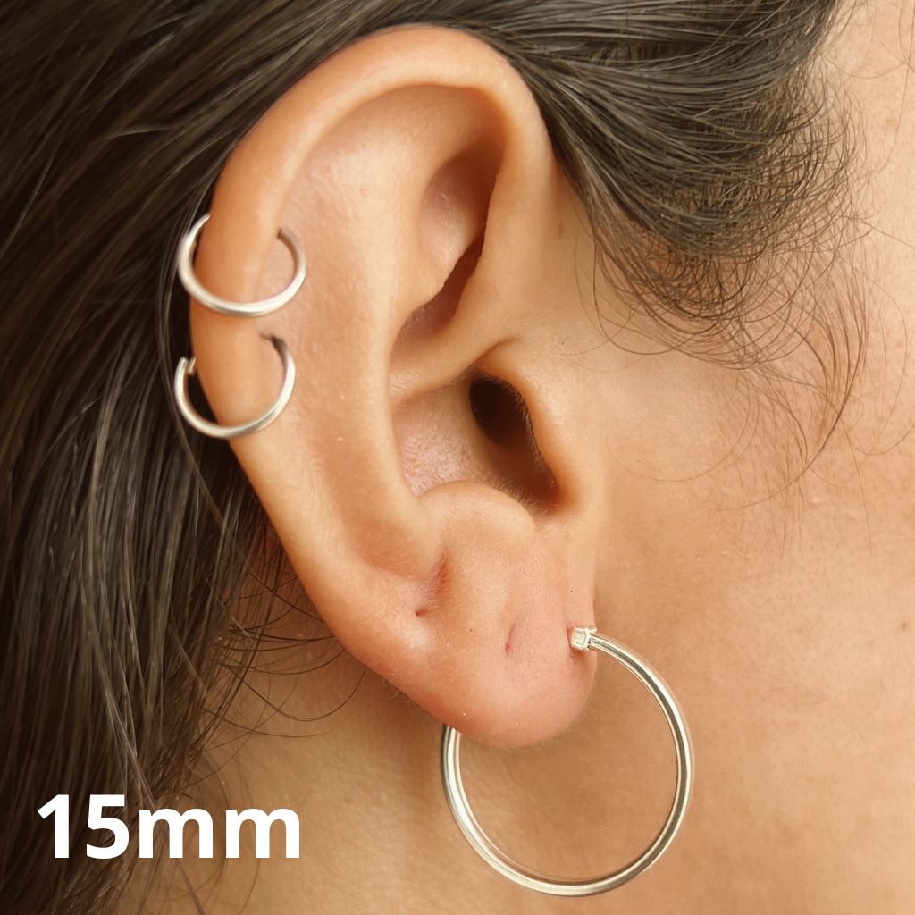 Aretes Plata S925 Fementi Candongas Planas