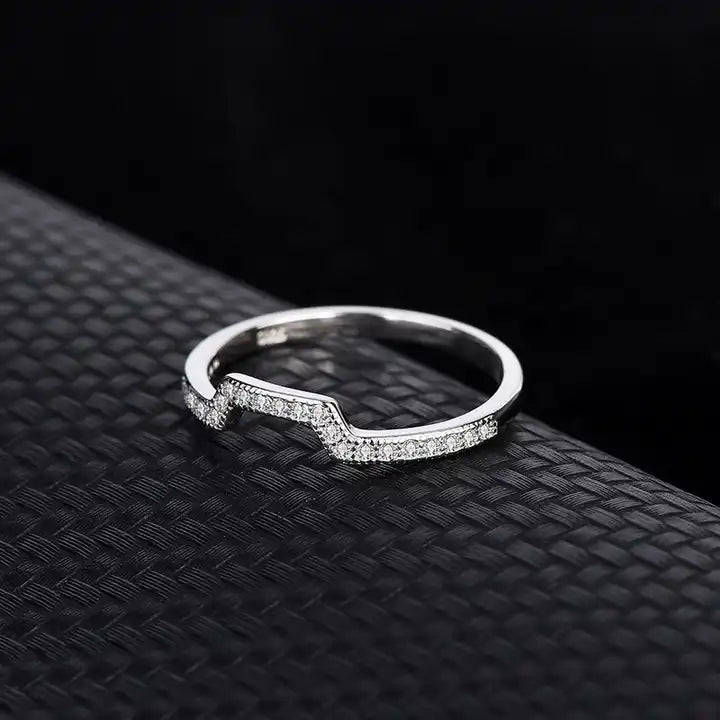 Anillo Plata S925 Fementi Asimétrico con Circones