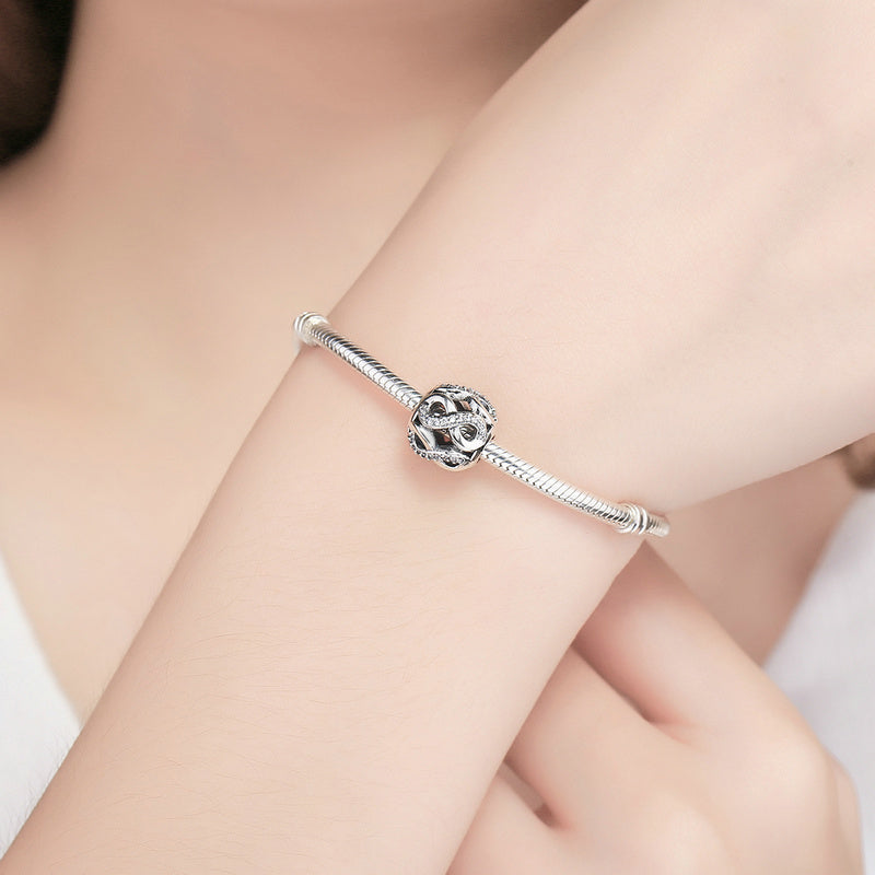Dije O Charm Plata S925 Fementi Calado Amor Infinito