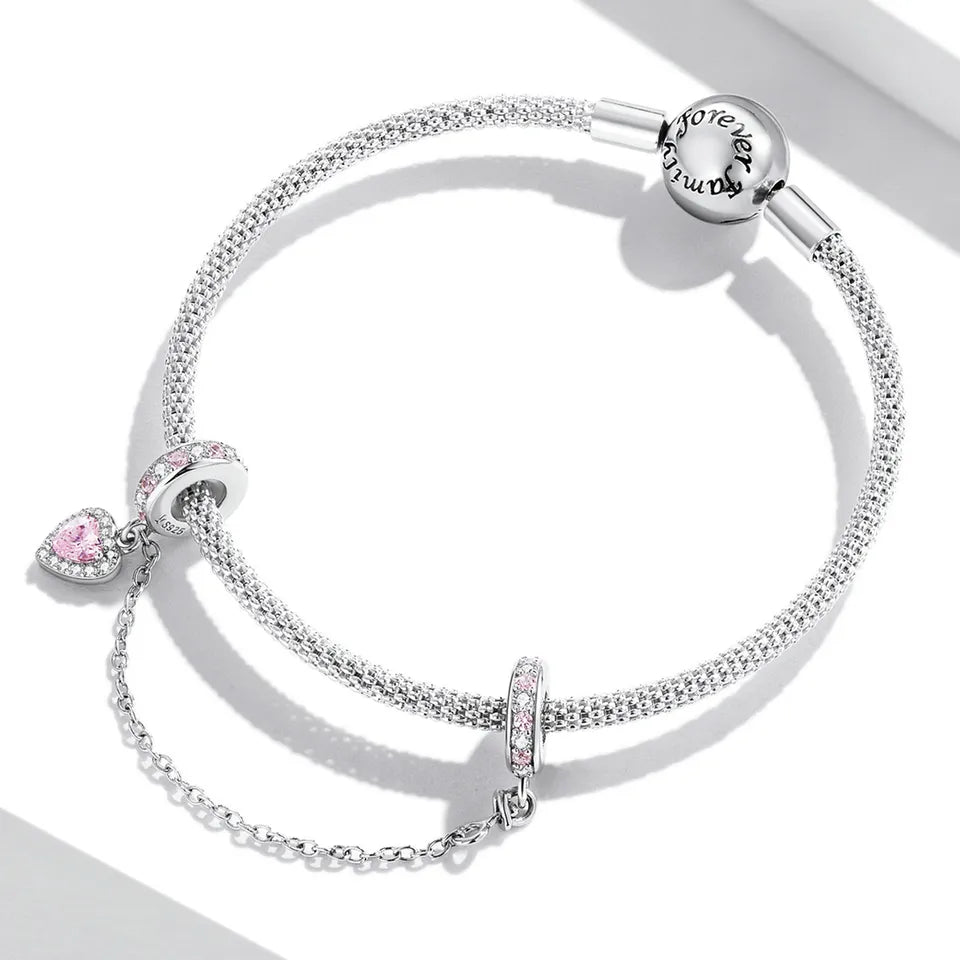 Dije O Cadena de Seguridad Plata S925 Fementi Flores Circón