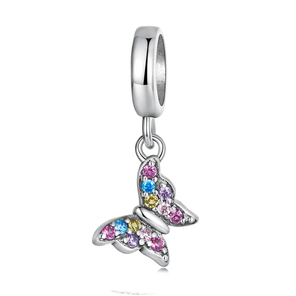 Dije O Colgante Plata S925 Fementi Mariposa Circones