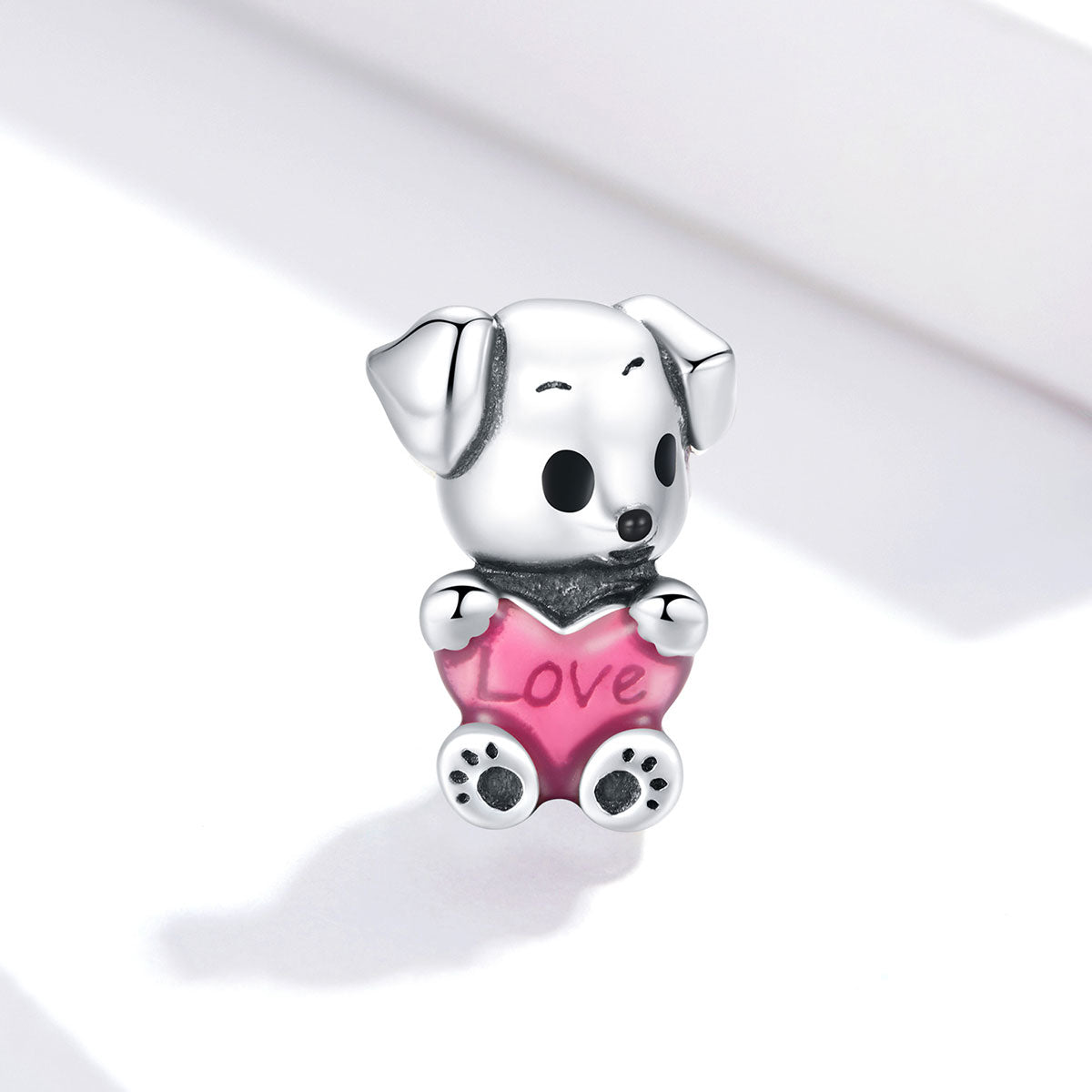 Dije O Charm Plata S925 Fementi Perrito Corazón Love