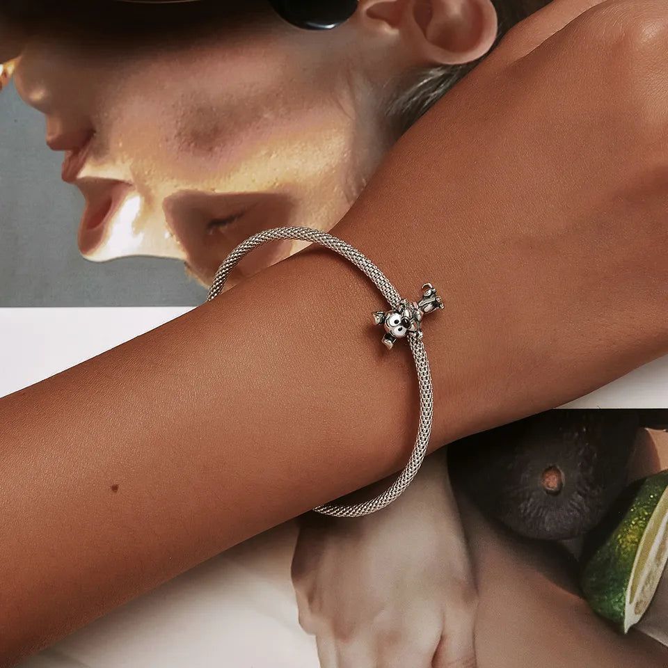 Dije O Charm Plata S925 Fementi Perrito con Hueso