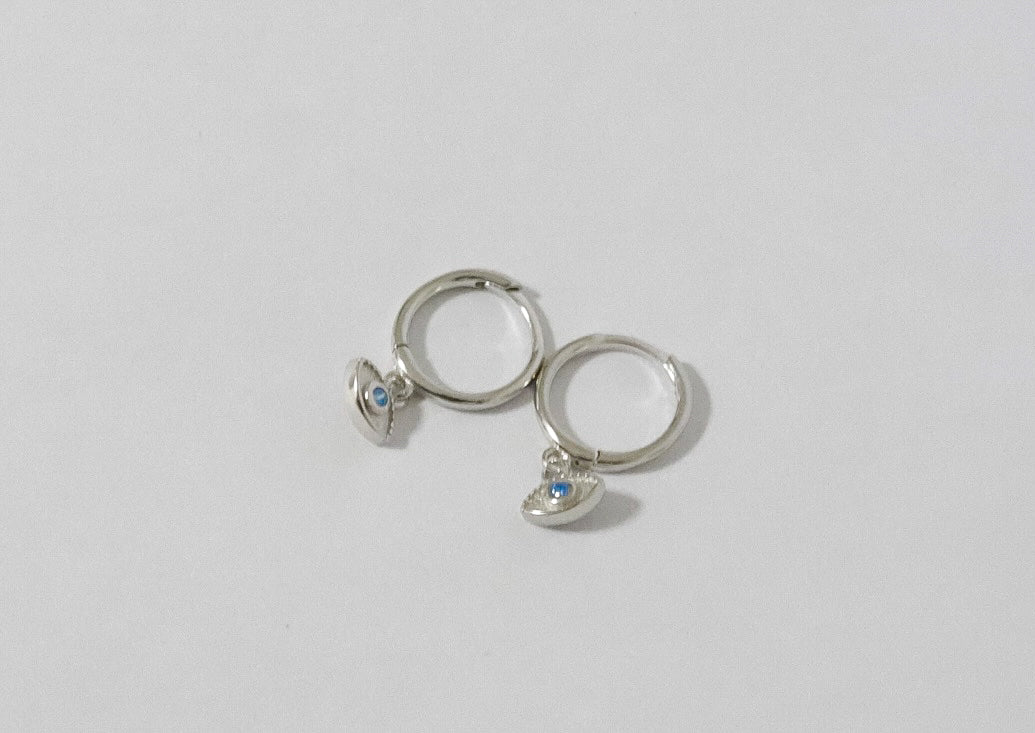 Aretes Plata S925 Fementi Ojos Colgantes