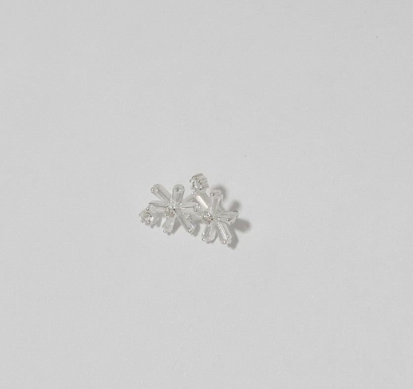 Aretes Plata S925 Fementi Flores CZ