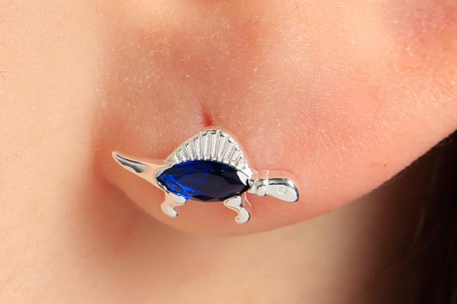 Aretes Plata S925 Fementi Dinosaurio