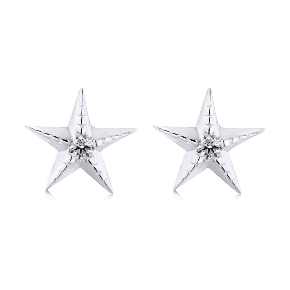 Aretes Plata S925 Fementi Topos Estrellas