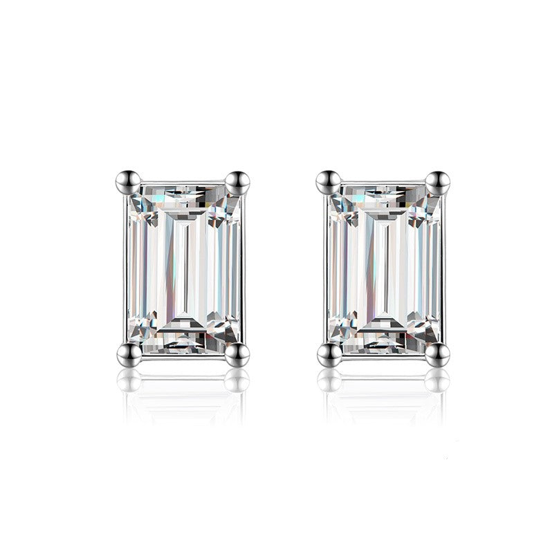 Aretes Plata S925 Fementi de Cristal con Zirconia Cubica