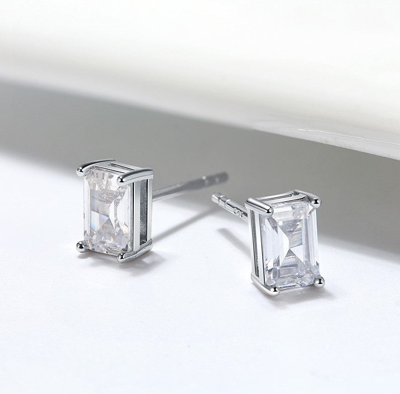 Aretes Plata S925 Fementi de Cristal con Zirconia Cubica