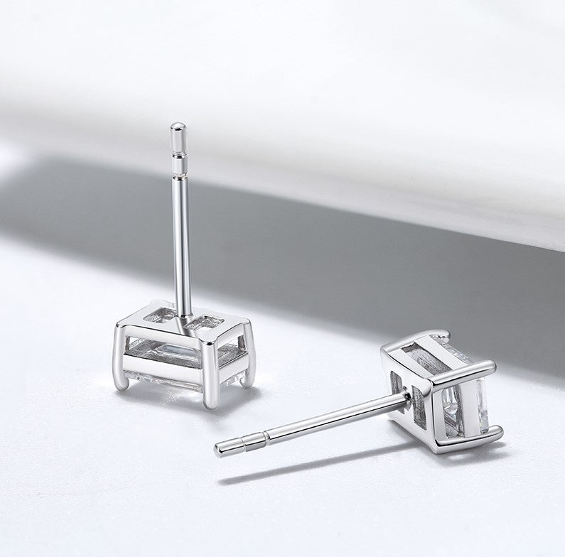 Aretes Plata S925 Fementi de Cristal con Zirconia Cubica