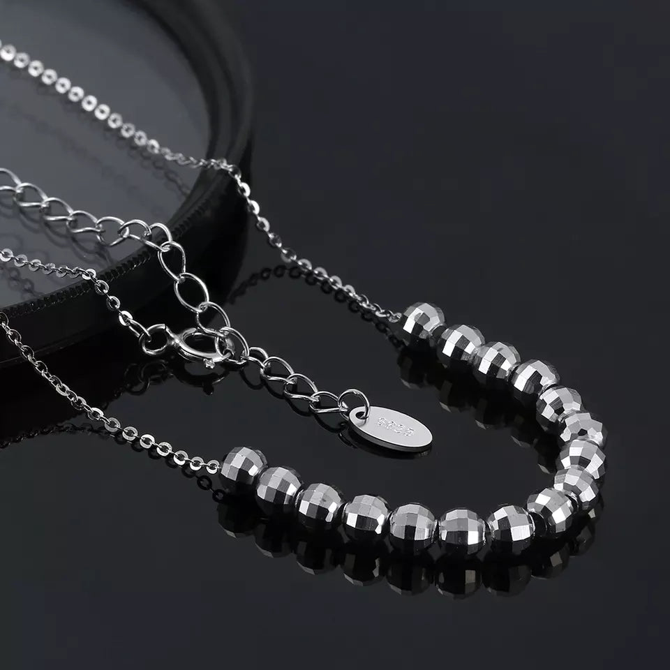 Collar Plata S925 Fementi Bolas Disco