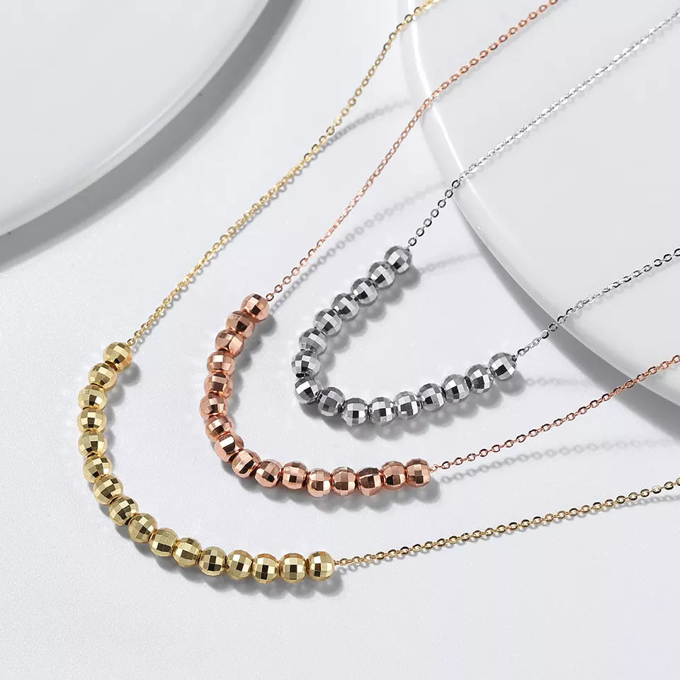 Collar Plata S925 Fementi Bolas Disco
