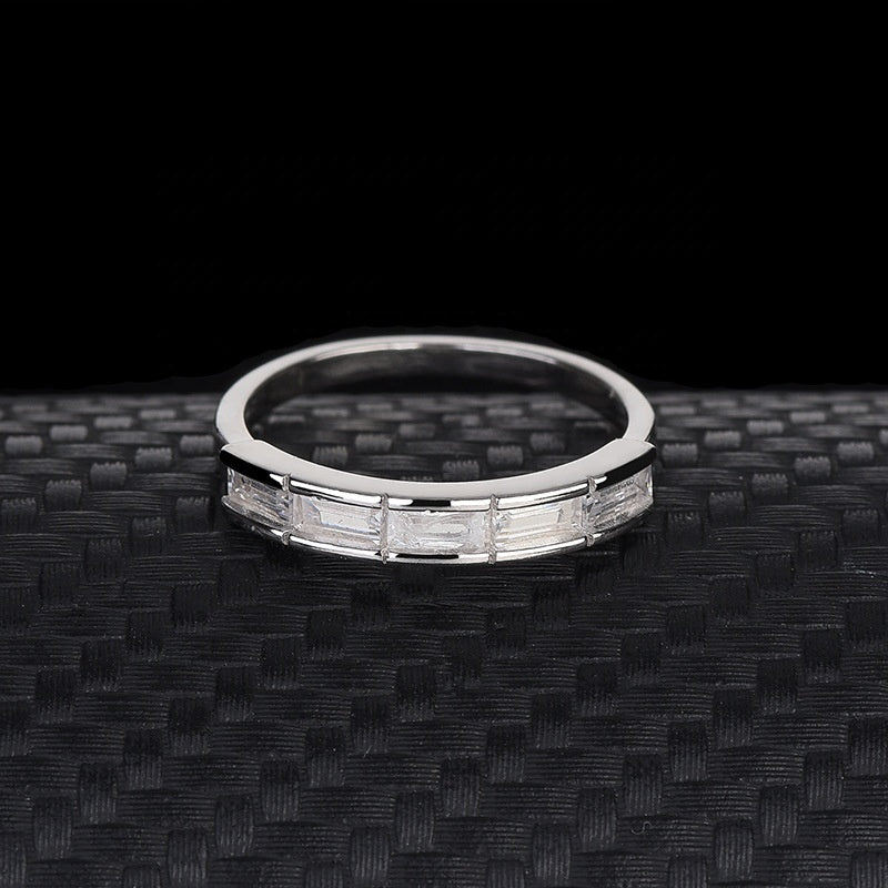 Anillo Plata S925 Fementi Circones Corte Baguette