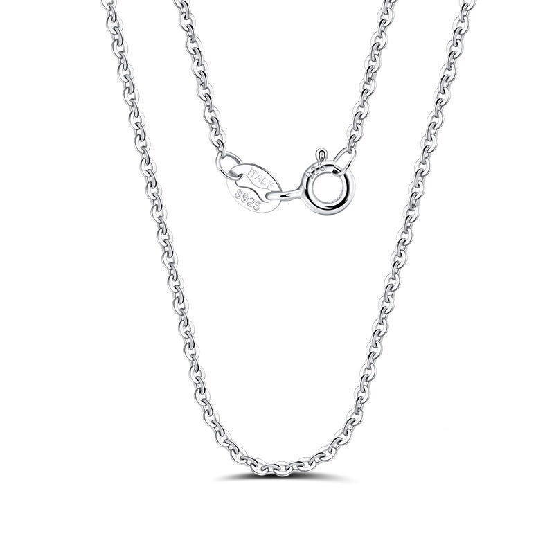 Cadena Plata S925 Fementi Tejido Aros 1X1