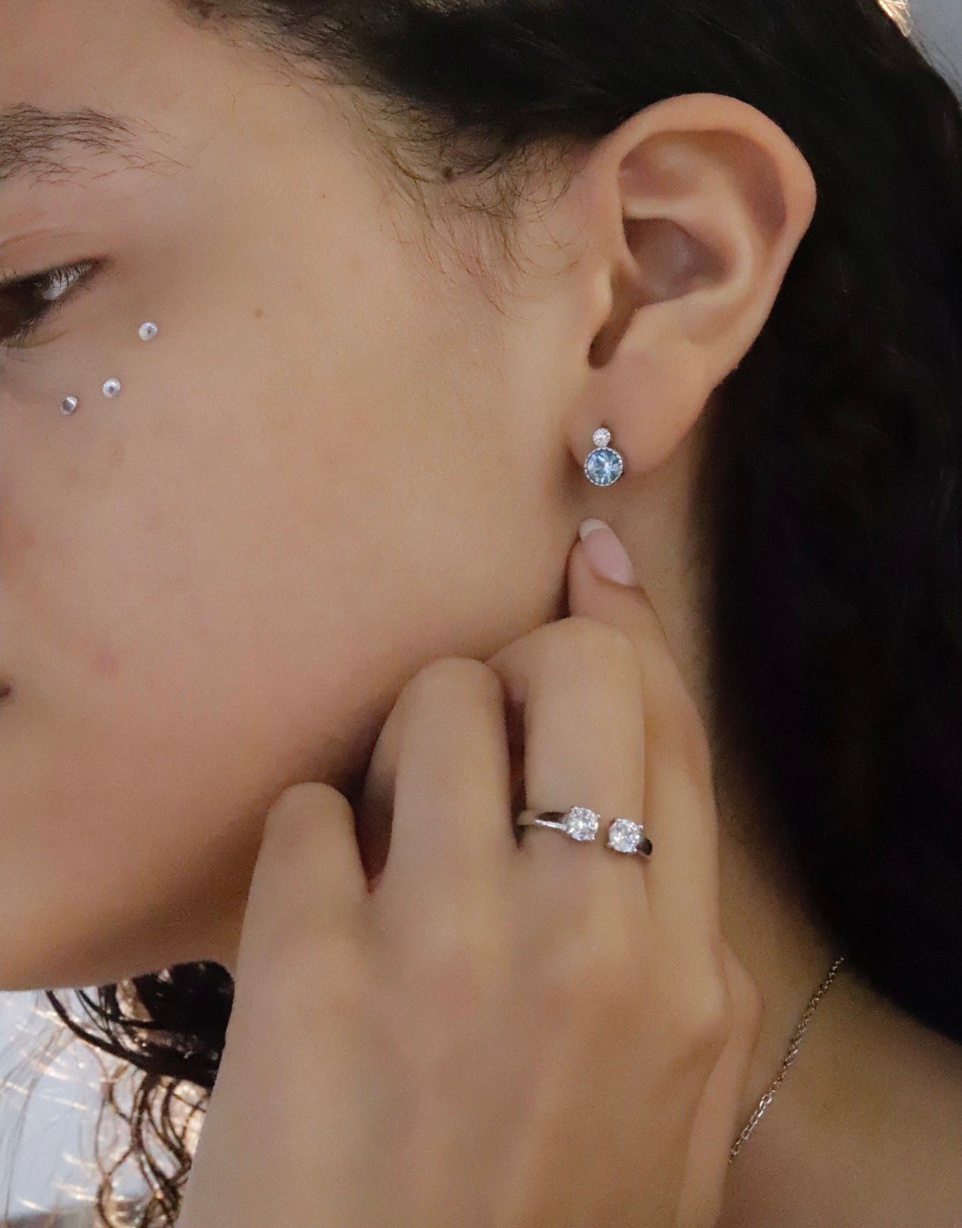 Aretes Plata S925 Fementi Cristal Swarovski Colgante