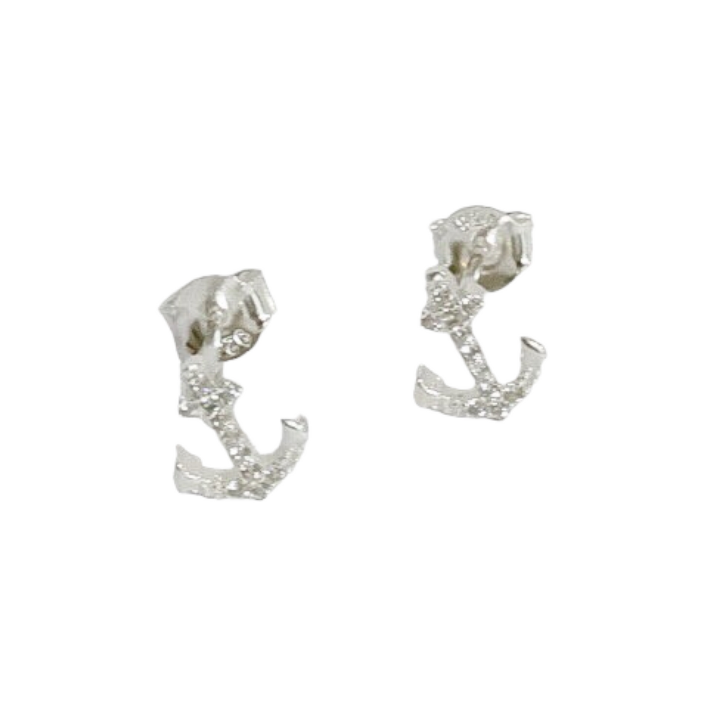 Aretes Plata S925 Fementi Ancla Circonados