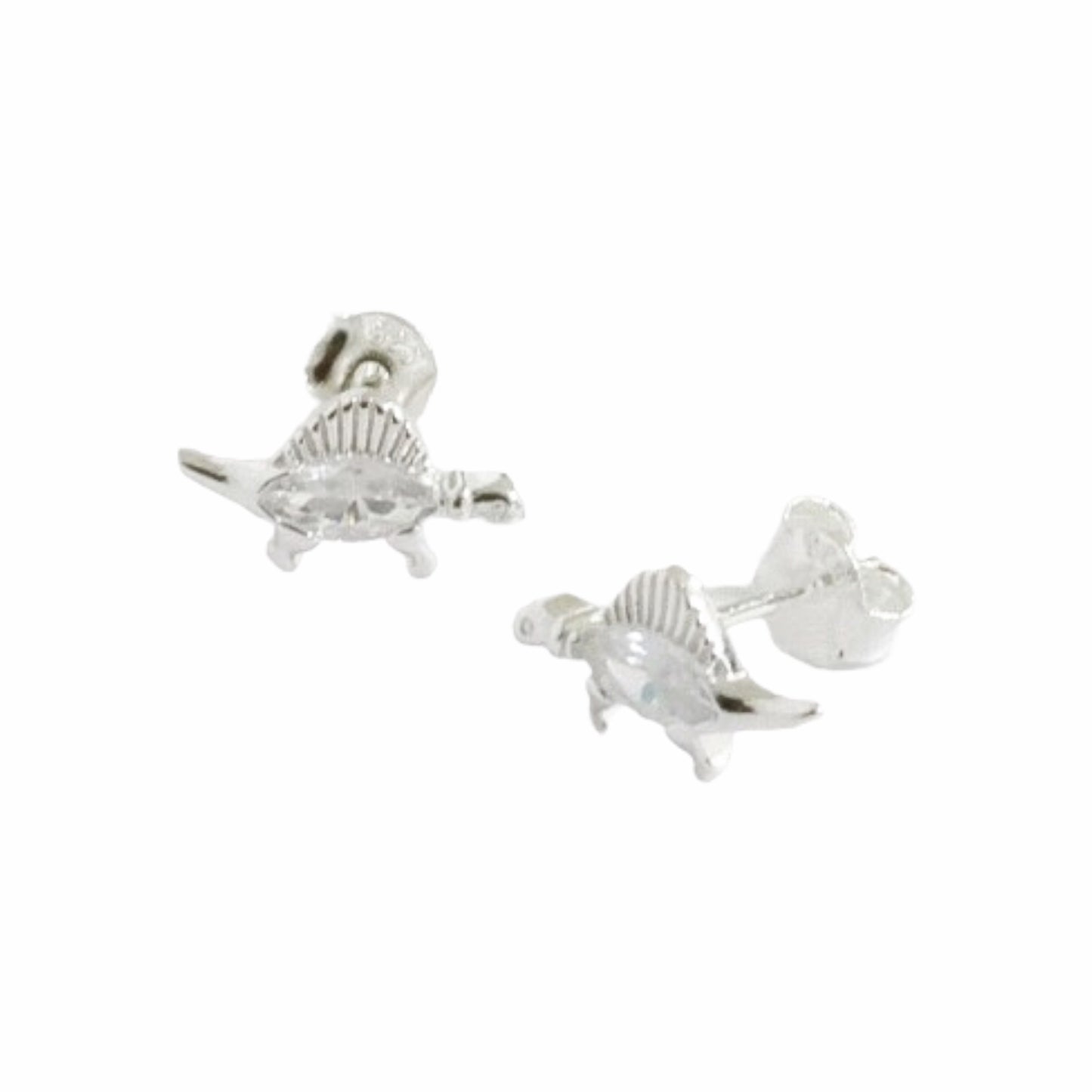 Aretes Plata S925 Fementi Dinosaurio
