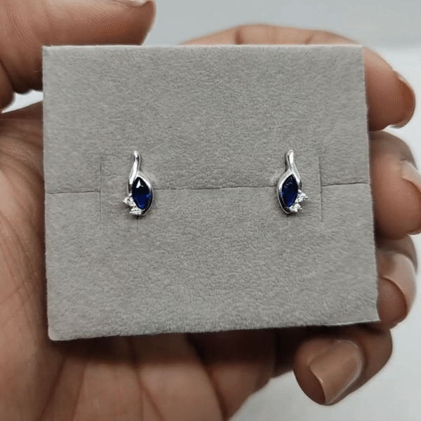 Aretes Plata S925 Fementi Hoja con Circón