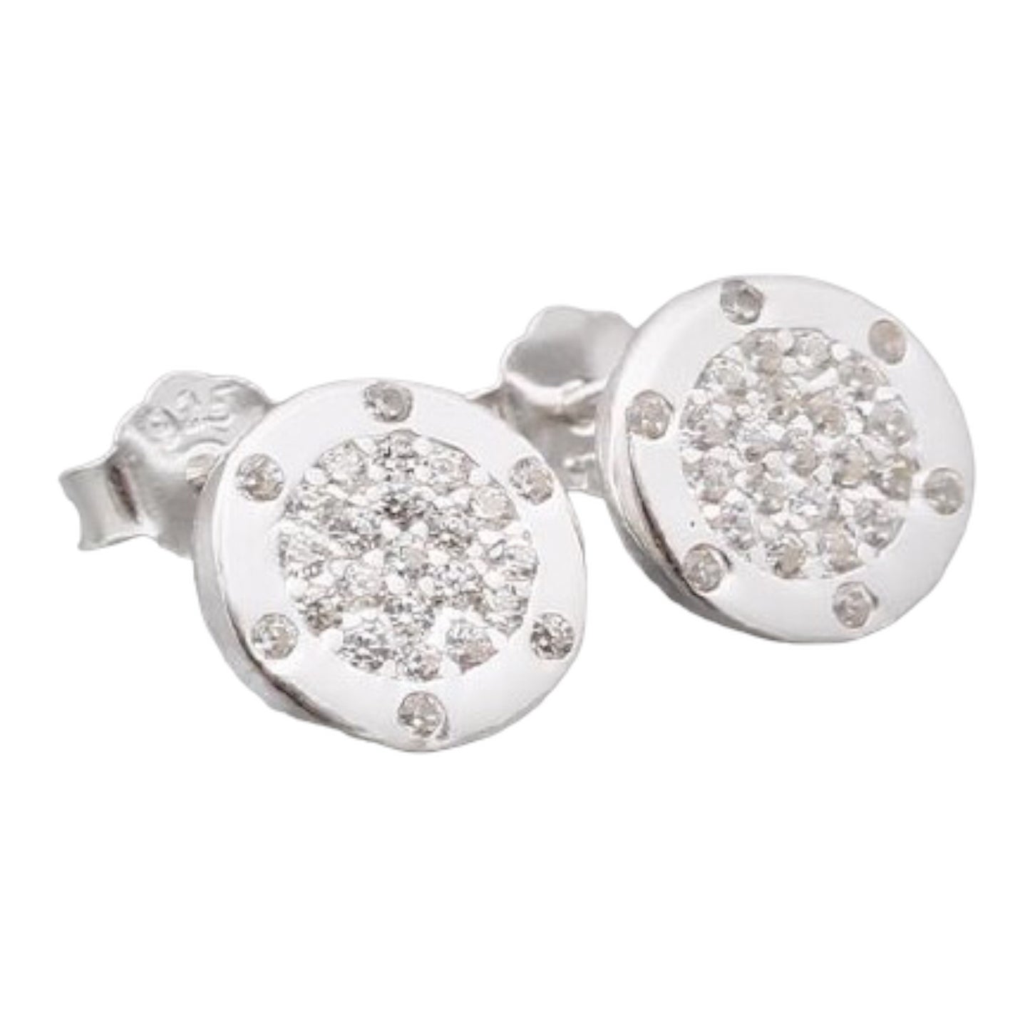 Aretes Plata S925 Fementi Timón CZ
