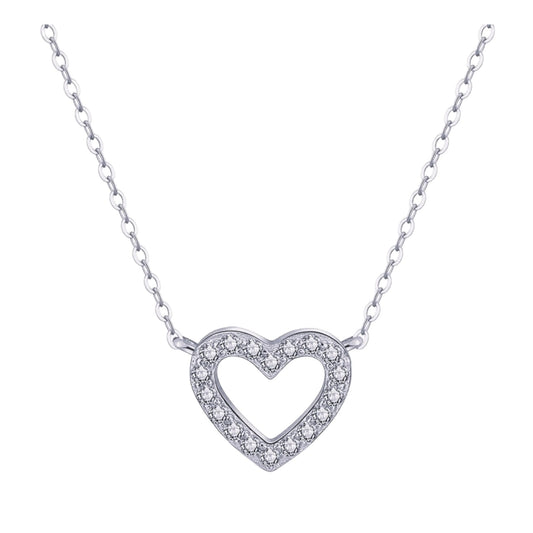 Collar Plata S925 Fementi Corazón Empedrado