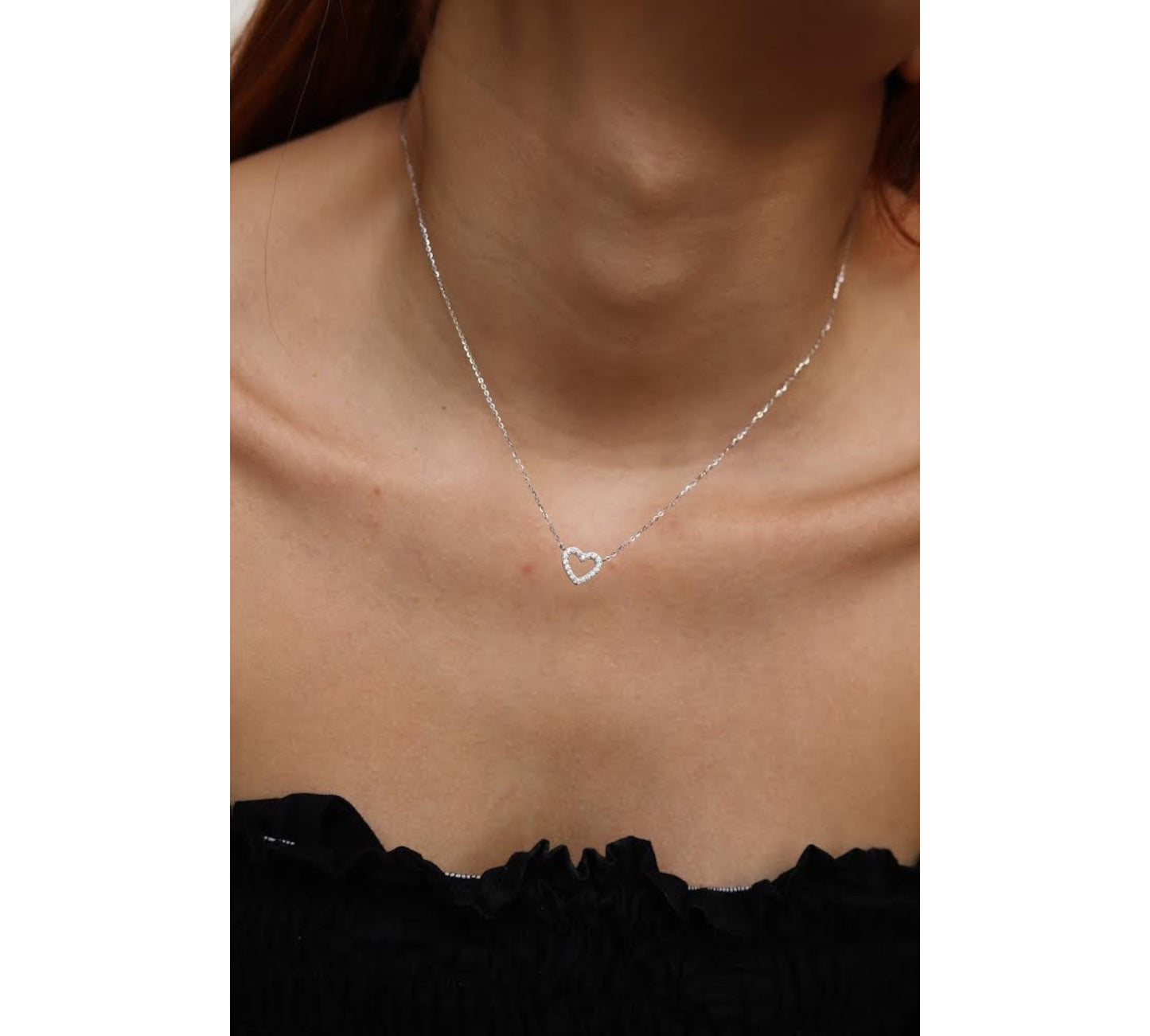 Collar Plata S925 Fementi Corazón Empedrado