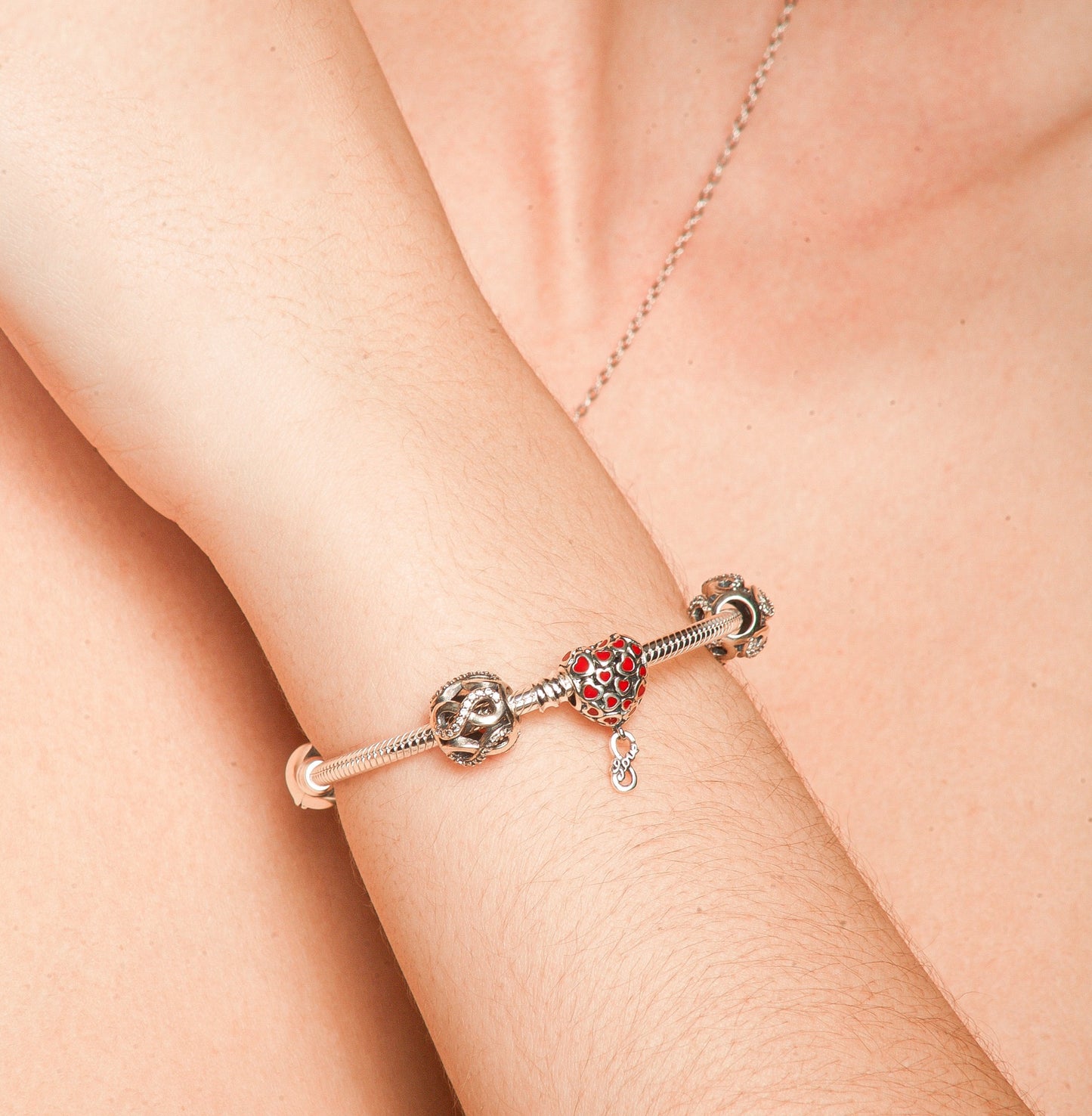 Dije O Charm Plata S925 Fementi Calado Amor Infinito