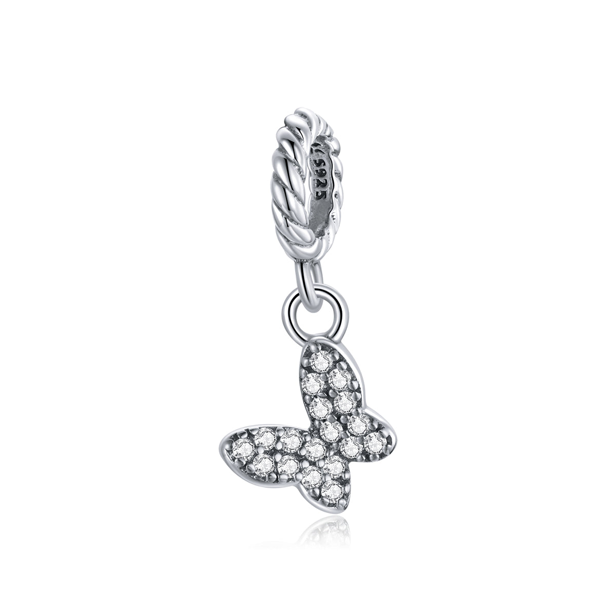 Dije O Colgante Plata S925 Fementi Mariposa con Circones