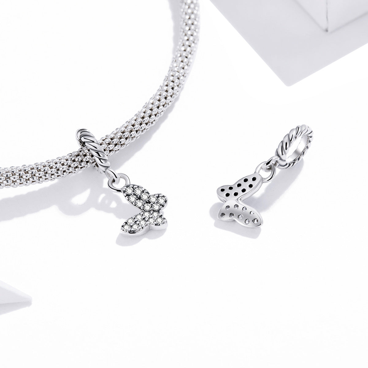 Dije O Colgante Plata S925 Fementi Mariposa con Circones