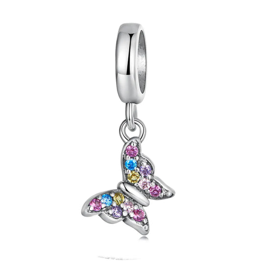 Dije O Colgante Plata S925 Fementi Mariposa Circones