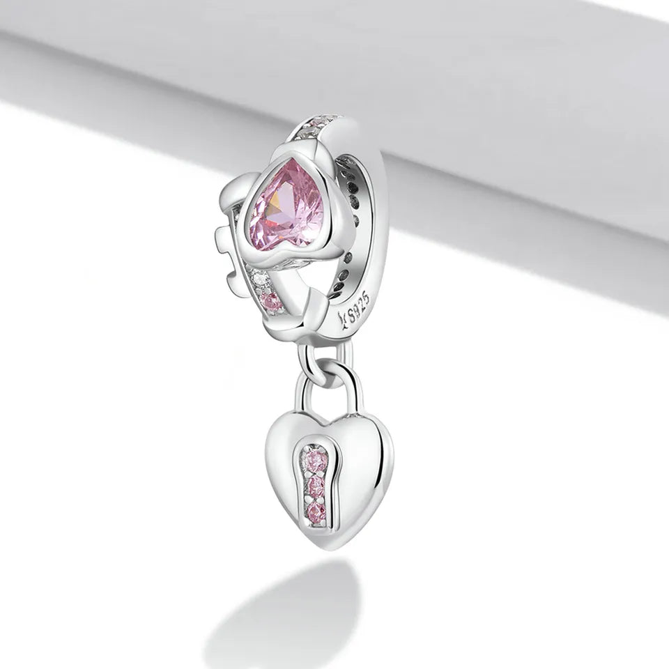 Dije O Colgante Plata S925 Fementi Candado y Llave