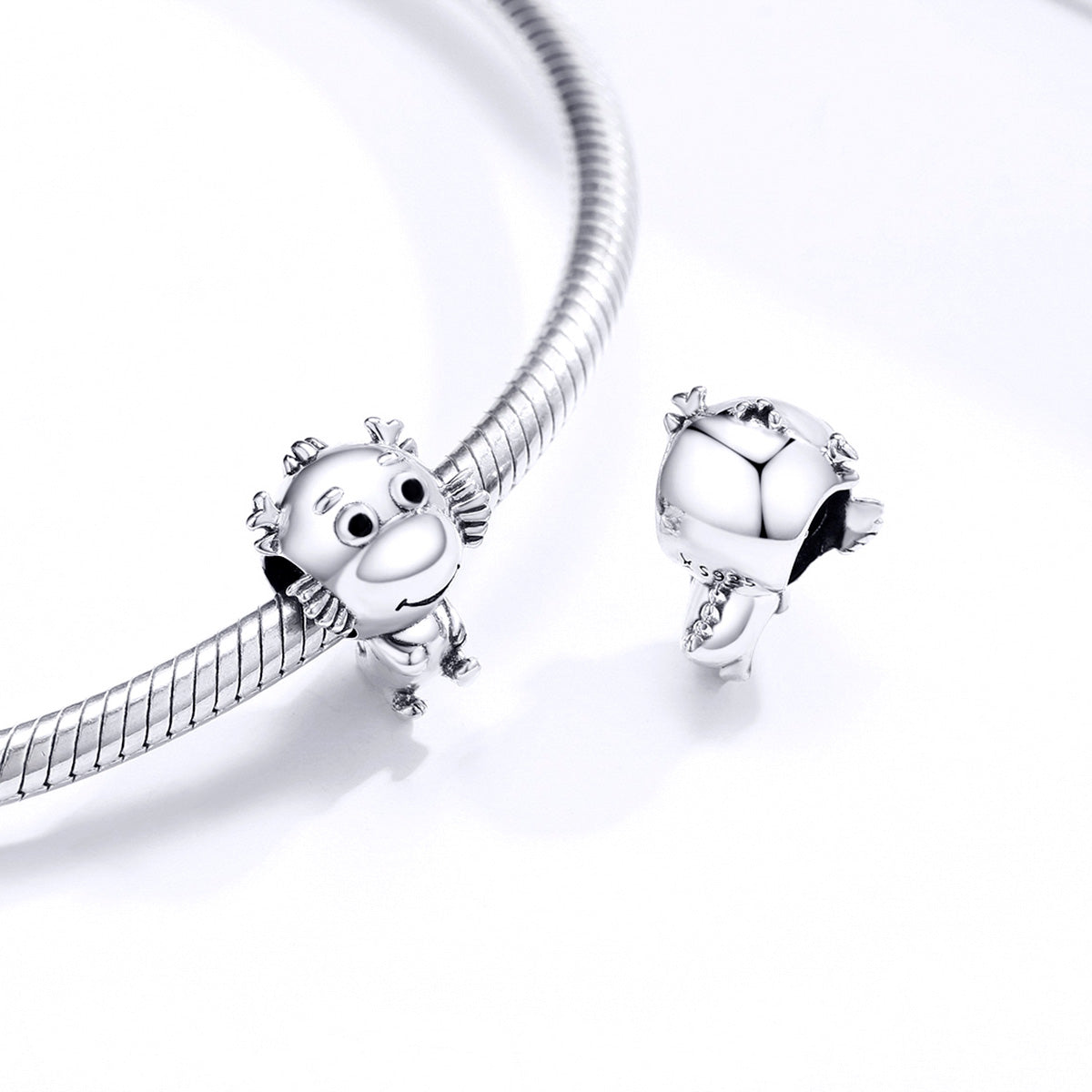 Dije O Charm Plata S925 Fementi Pequeño Dragón