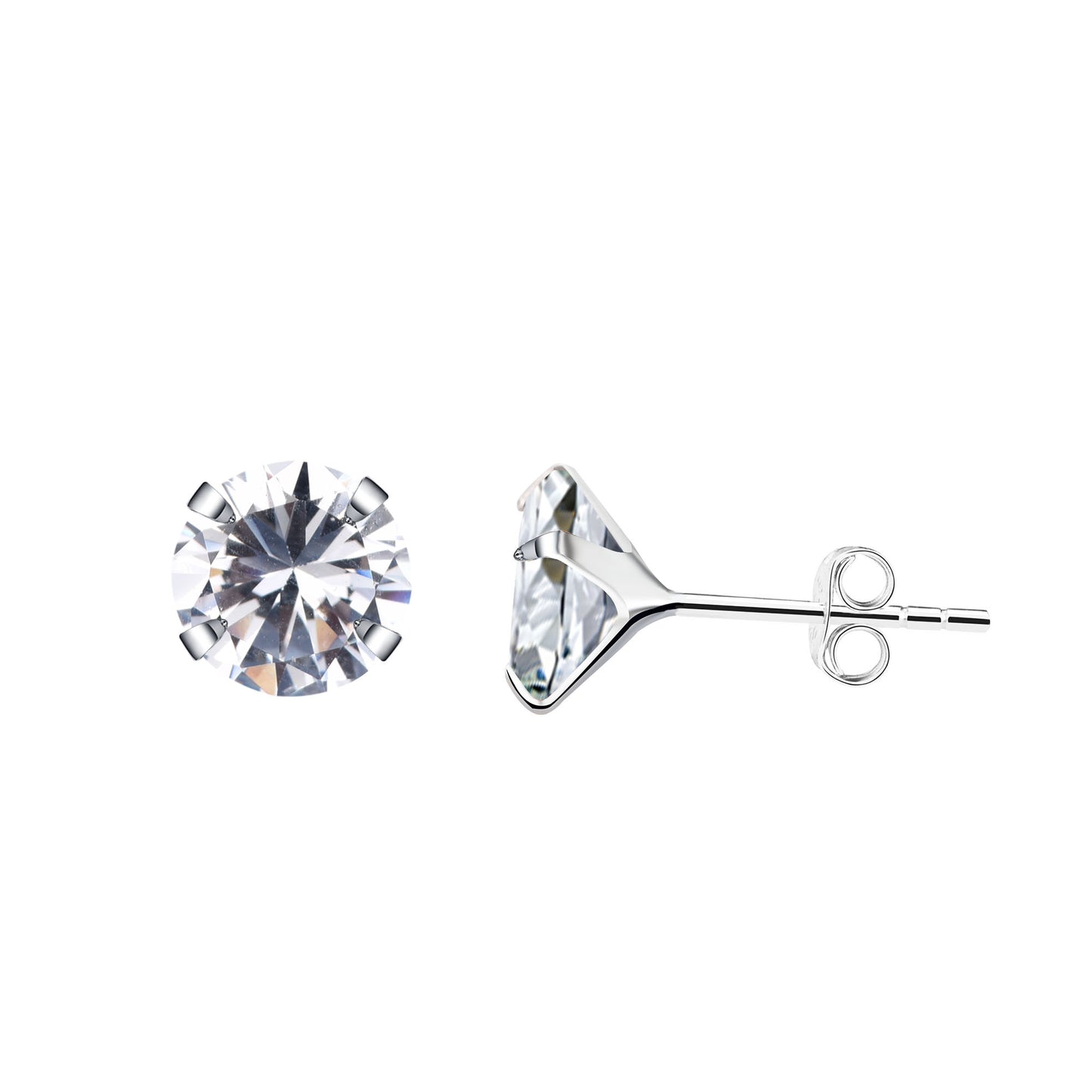 Aretes Plata S925 Fementi Circón Colores