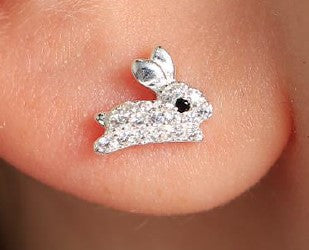 Aretes Plata S925 Fementi Rabbit Circonados