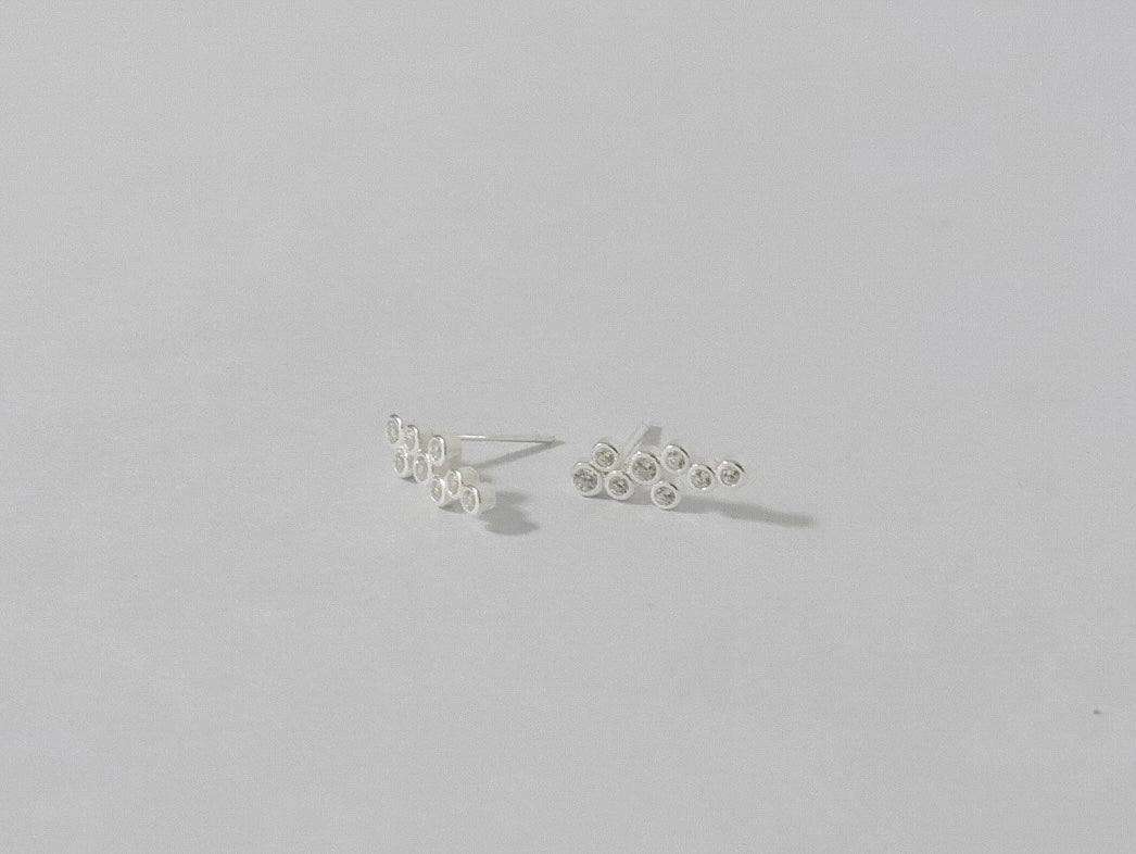 Aretes Plata S925 Fementi Circón Incrustado