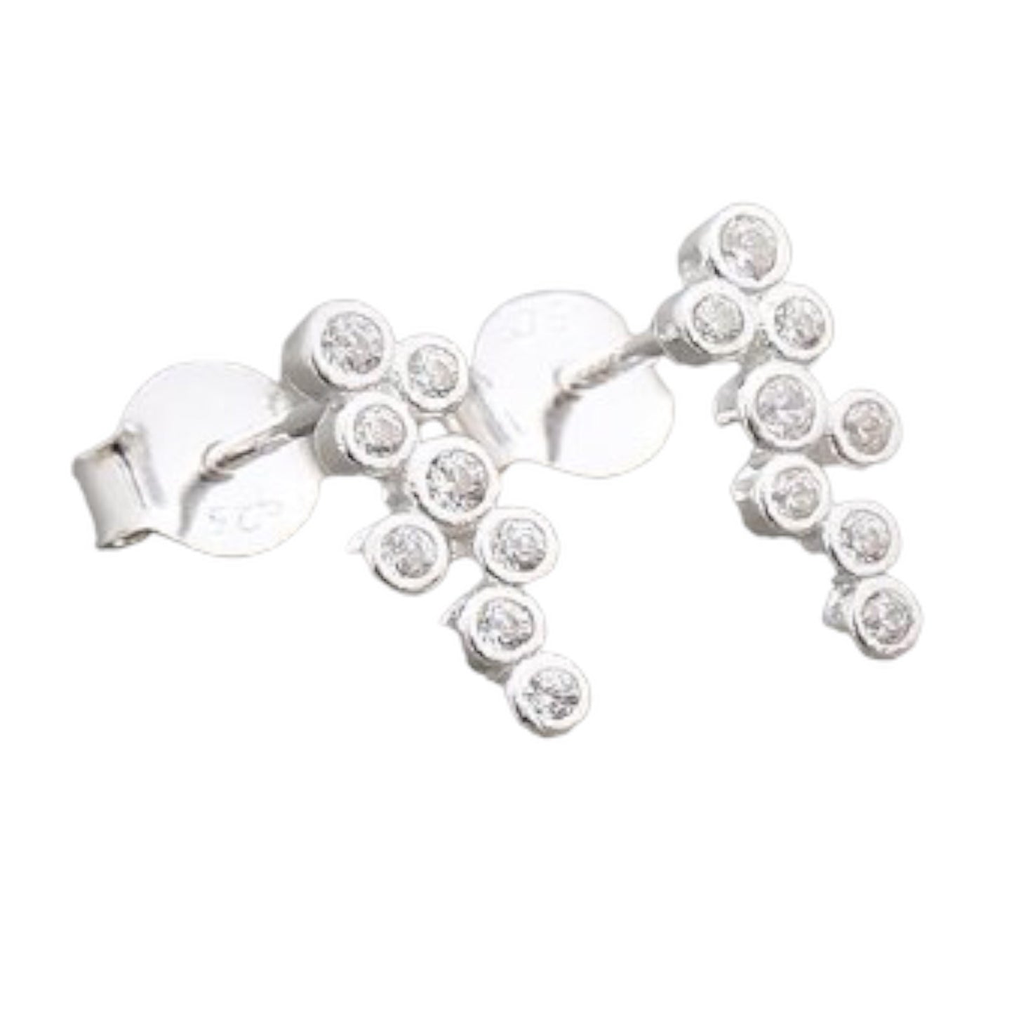 Aretes Plata S925 Fementi Circón Incrustado