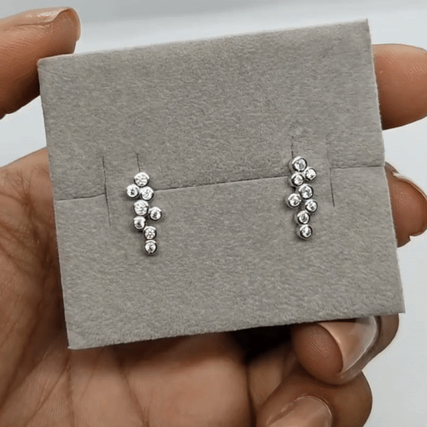 Aretes Plata S925 Fementi Circón Incrustado