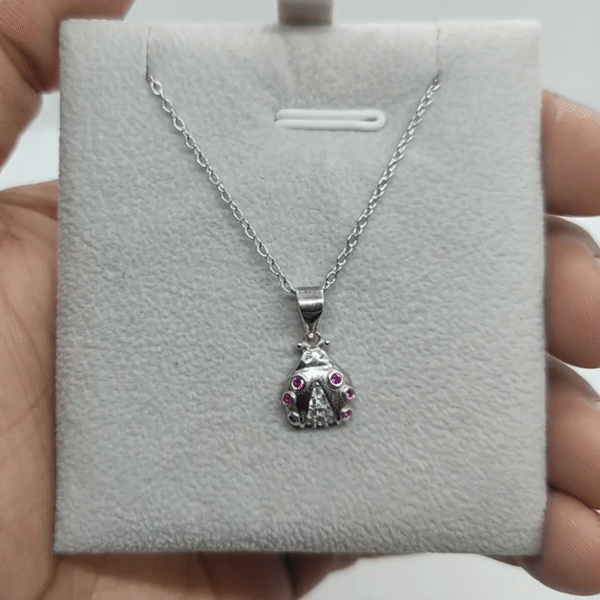 Dije O Pendiente Plata S925 Fementi Insecto Mariquita