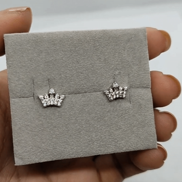 Aretes Plata S925 Fementi Corona Circones